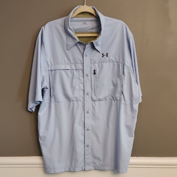 Under Armour Light Blue Short Sleeve Shirt - Picture 1 of 9